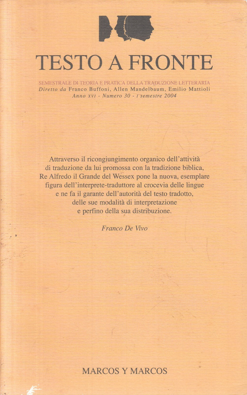 Testo a fronte Rivista traduzione letteraria - Aa.vv. - Marco y Marcos - JXS329