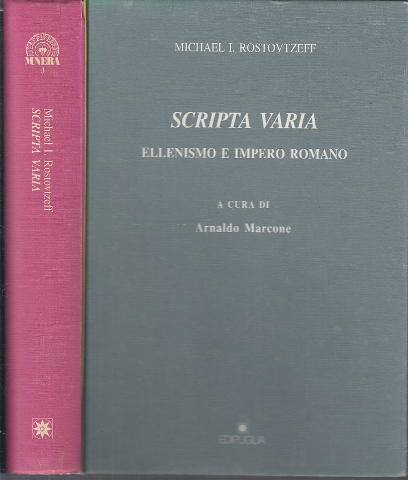 LS- SCRIPTA VARIA ELLENISMO E IMPERO ROMANO - ROSTOVTZEFF ---- 1995- C- XFS61