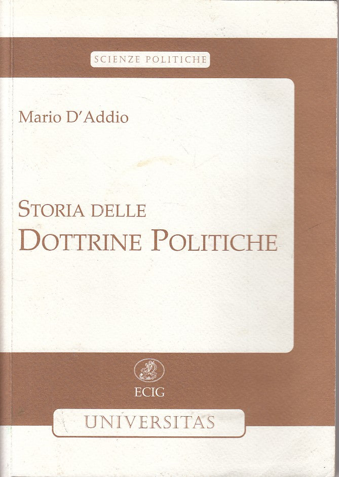 LS- STORIA DELLE DOTTRINE POLITICHE - D'ADDIO - ECIG --- 2002 - B - ZFS326
