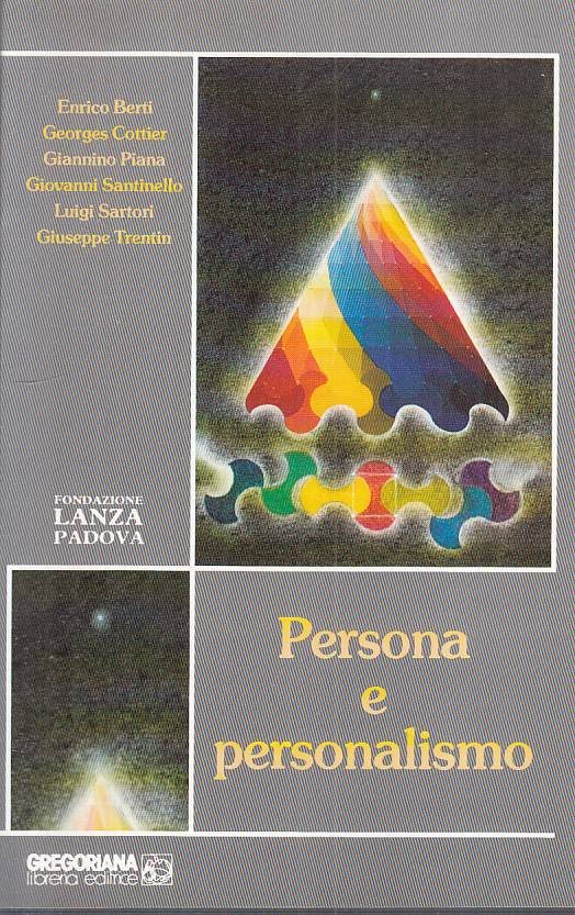 LS- PERSONA E PERSONALISMO -- GREGORIANA LIBERA - PROGETTI -- 1992 - B - YTS395