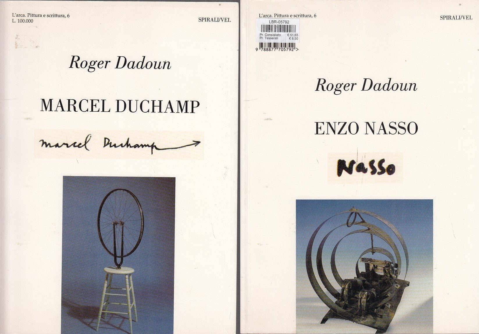 LT- DUCHAMP NASSO- DADOUN- SPIRALI- L'ARCA PITTURA SCRITTURA 6-- 2001- B- ZDS560