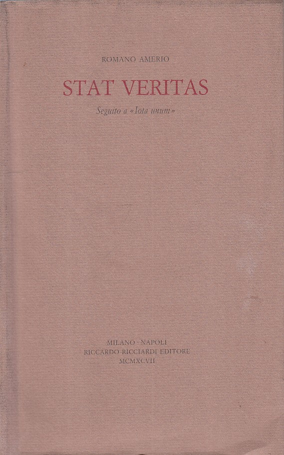 LS- STAT VERITAS - ROMANO AMERIO - RICCIARDI --- 1997 - BS - YFS479