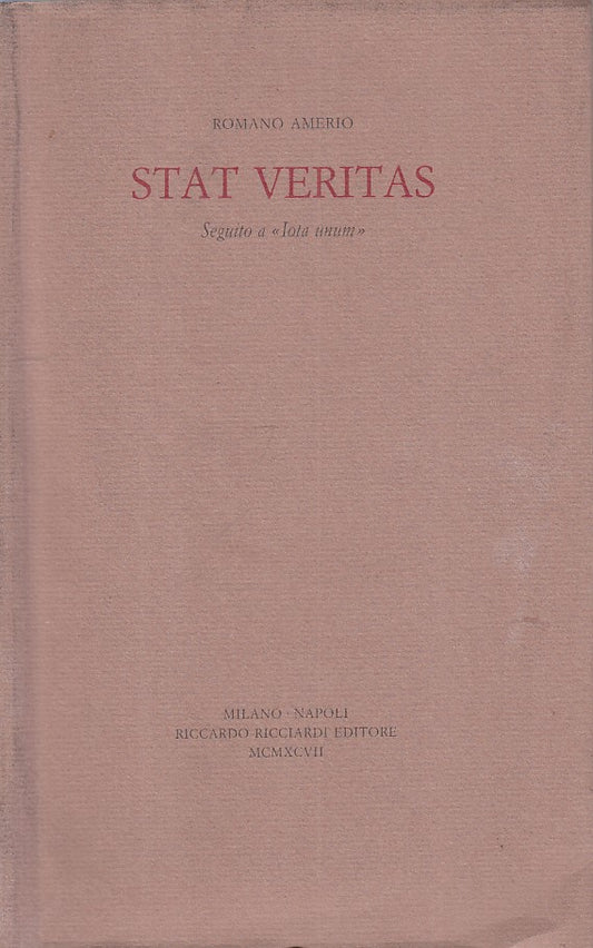 LS- STAT VERITAS - ROMANO AMERIO - RICCIARDI --- 1997 - BS - YFS479
