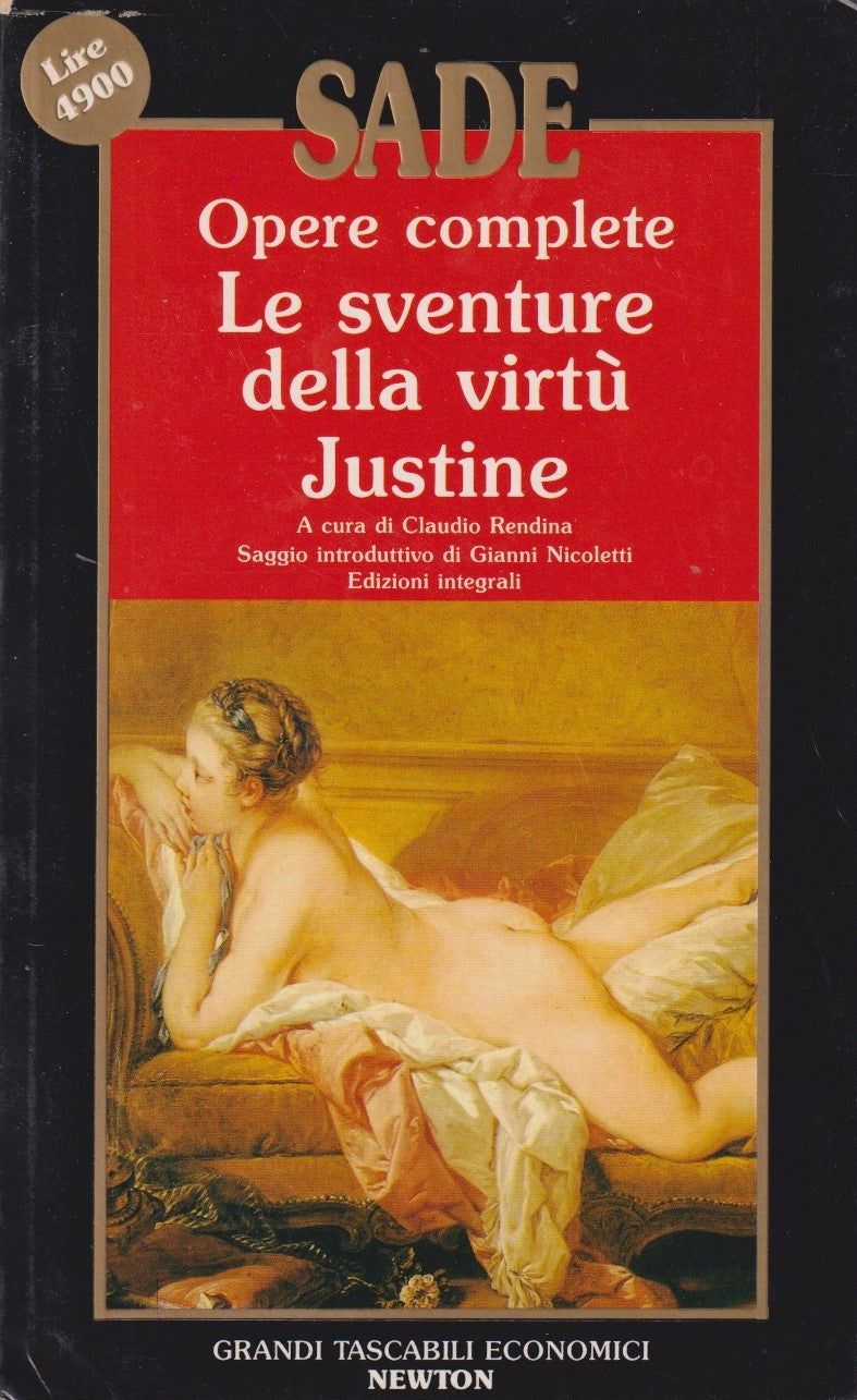 Opere complete sventure virtu' Justine- Sade- Newton Tascabili economici- JXS259