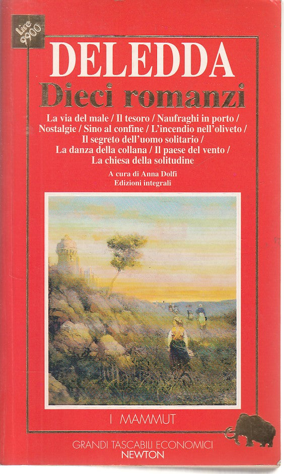 LN- DIECI ROMANZI SIGILLATO - DELEDDA - NEWTON - MAMMUT - 1a ED. - 1994 -- XFS