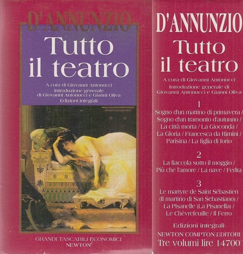 TUTTO IL TEATRO 3 VOL- D'ANNUNZIO- NEWTON- GTE- 1a ED.- 1995- B- ZDS462