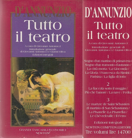 TUTTO IL TEATRO 3 VOL- D'ANNUNZIO- NEWTON- GTE- 1a ED.- 1995- B- ZDS462