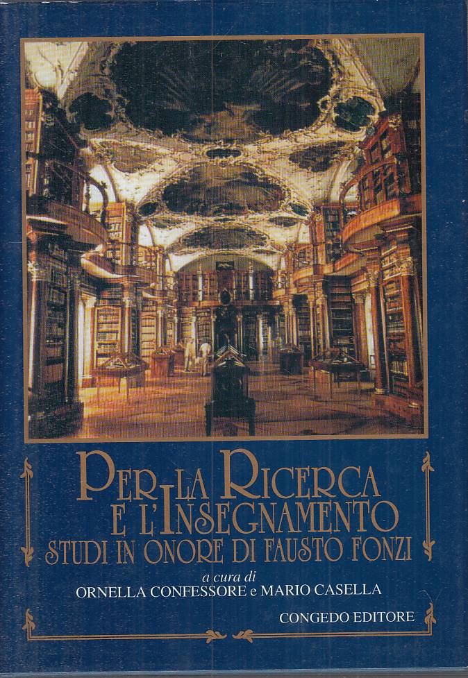 LS- PER RICERCA INSEGNAMENTO STUDI FAUSTO FONZI-- CONGEDO --- 1999 - CS - YTS722