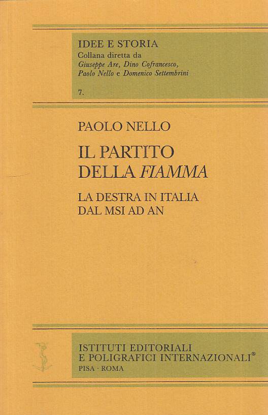 LS- IL PARTITO DELLA FIAMMA LA DESTRA - NELLO - PISA ROMA --- 1998- B - ZTS45
