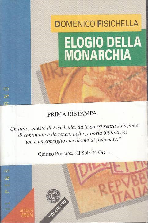LS- ELOGIO DELLA MONARCHIA - FISICHELLA - VALLECCHI ---- B - ZTS275