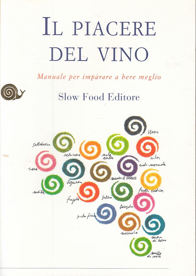 LK- IL PIACERE DEL VINO MANUALE IMPARARE BERE -- SLOW FOOD --- 2001 - B - YDS186