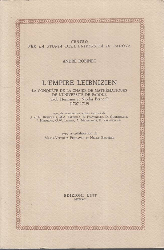 LS- L'EMPIRE LEIBNIZIEN - ROBINET - LINT - CONTRIBUTI -- 1991 - B - YTS13