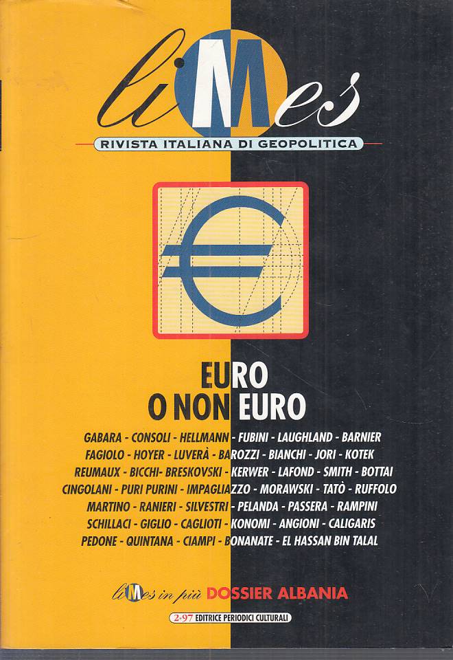LS- LIMES GEOPOLITICA 2 EURO O NON EURO -- PERIODICI --- 1997 - B - YFS326
