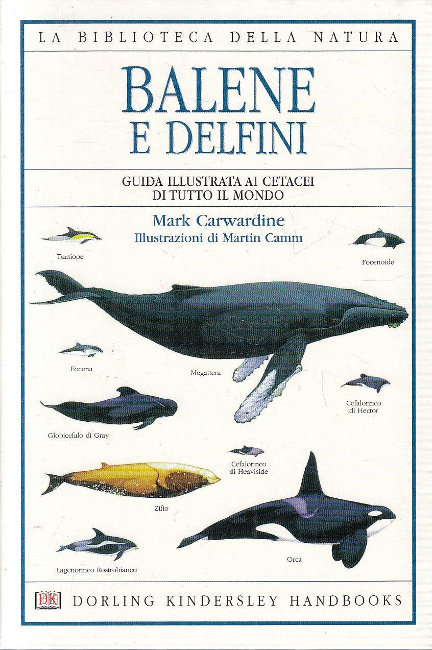 LN2- BIBLIOTECA NATURA 19 BALENE E DELFINI GUIDA - CARWARDINE - DK - B - JXS271