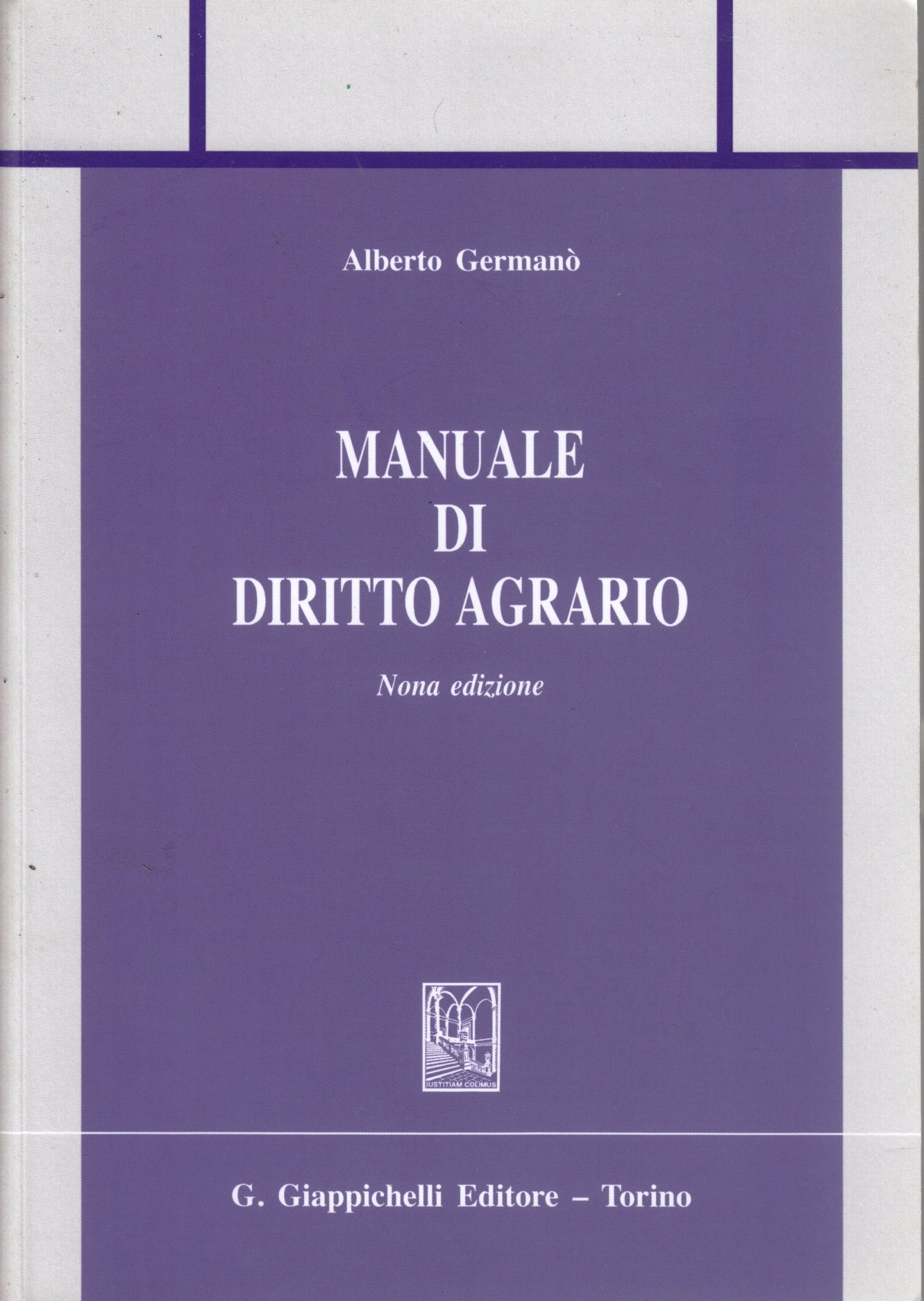 Manuale di diritto agrario - Alberto Germano' - Giappichelli - ZFS242