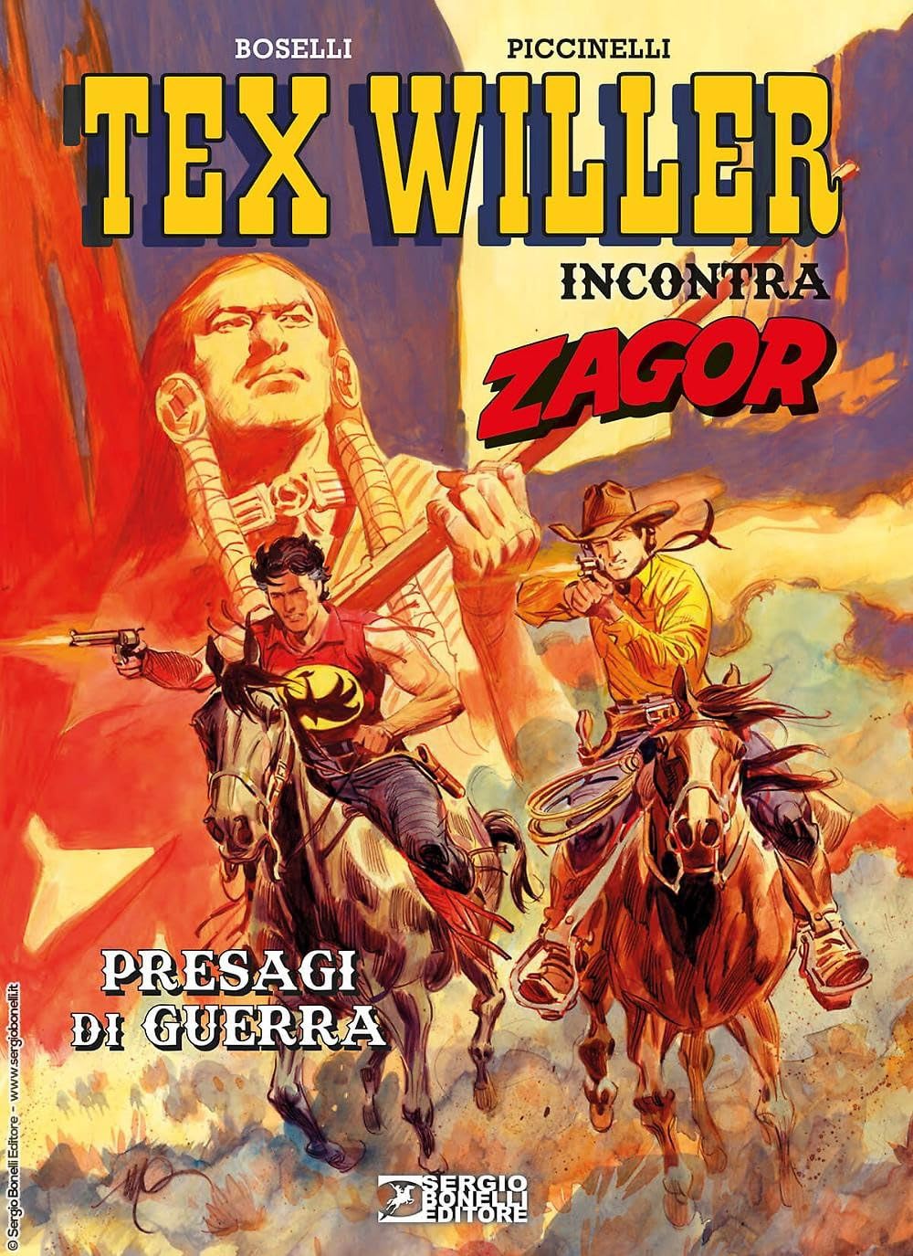 FB - TEX WILLER INCONTRA ZAGOR - PRESAGI DI GUERRA - BONELLI - C - E25