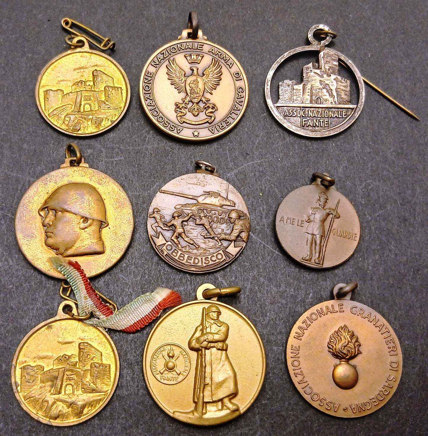 CB- 9 Medaglie Militari Granatieri Fanti Cavalleria Predappio Redipuglia-GTTS231