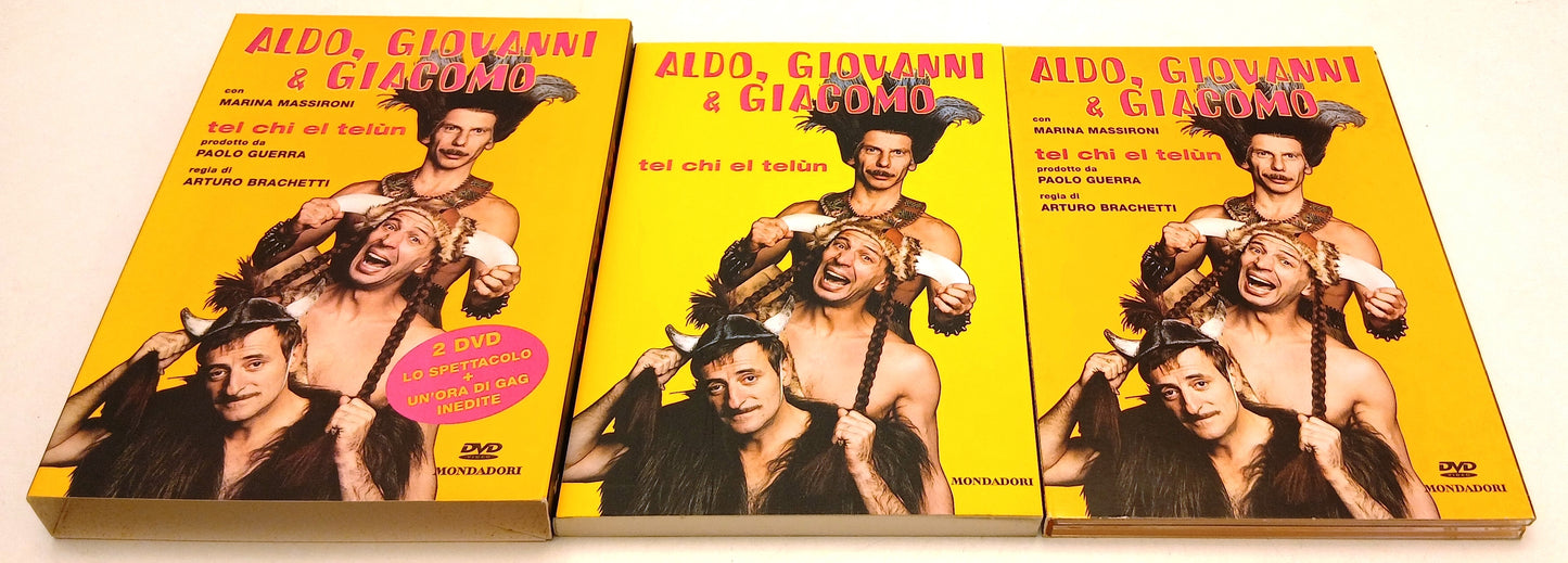 LZ- TEL CHI EL TELUN  LIBRO + 2 DVD - ALDO GIOVANNI E GIACOMO - MONDADORI- ZFS38