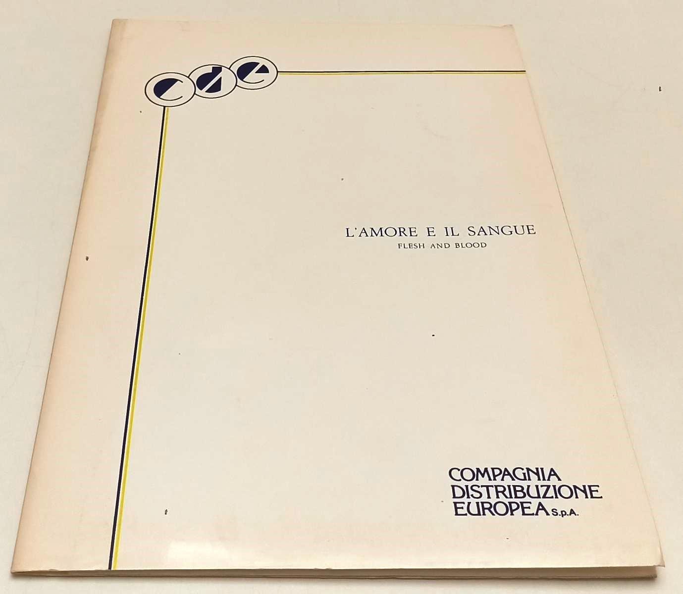 LW- CARTELLA STAMPA FILM L'AMORE E IL SANGUE FLASH AND BLOOD - RVSa416