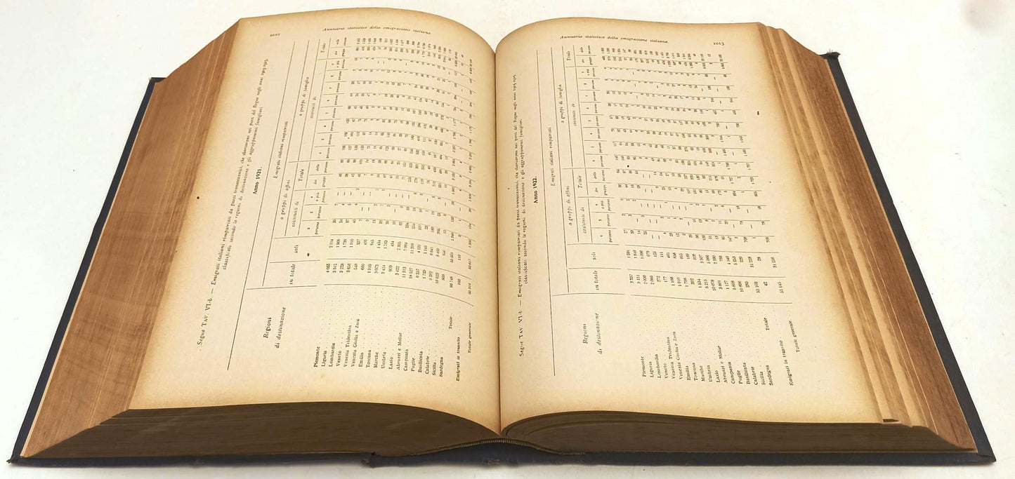 LS- ANNUARIO STATISTICO DELLA EMIGRAZIONE ITALIANA DAL 1876 AL 1925 - YFS877