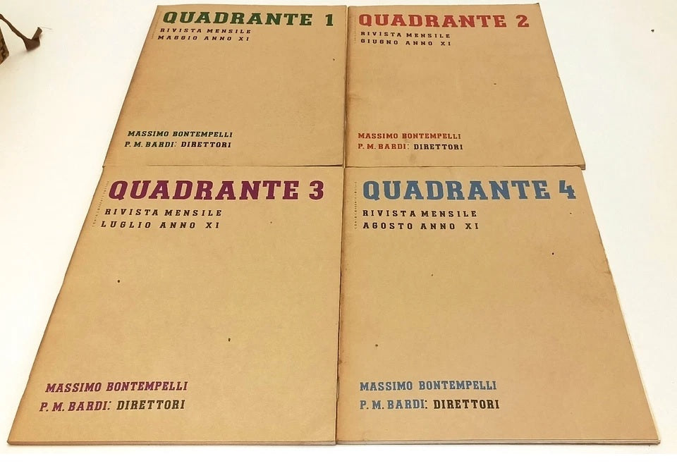 LR- RIVISTA ARCHITETTURA QUADRANTE BONTEMPELLI BARDI 1933 - LOTTO 21 VOLUMI- ZFS319