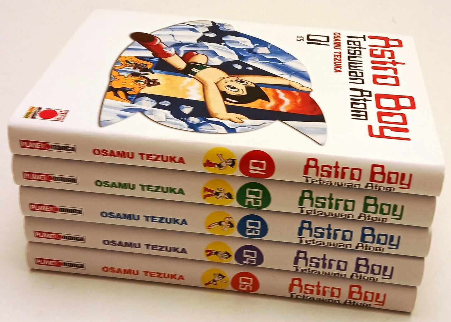 FM- ASTROBOY 1/5 COLLEZIONE COMPLETA- OSAMU TEZUKA- PLANET MANGA PANINI- BS- N25