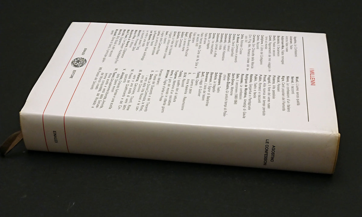 Le confessioni- Agostino- Einaudi I Millenni- 2a ed. mag-1967- cofanetto- XFS