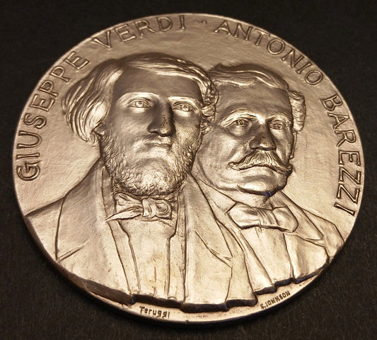 CB- Medaglia Giuseppe Verdi Antonio Barezzi Busseto 1979 - argento - GTTS169