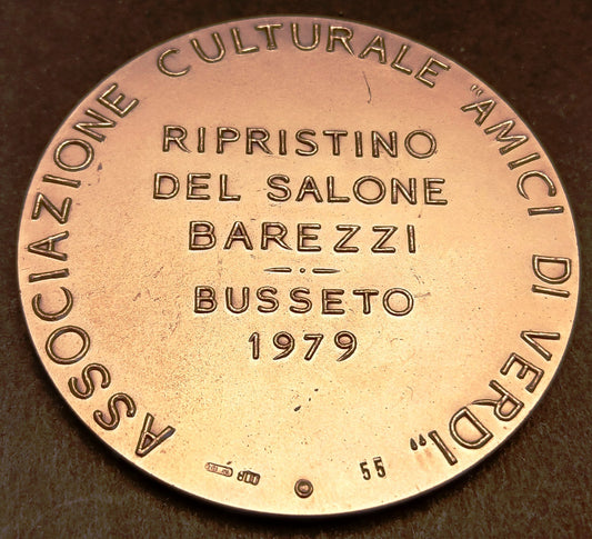 CB- Medaglia Giuseppe Verdi Antonio Barezzi Busseto 1979 - argento - GTTS169