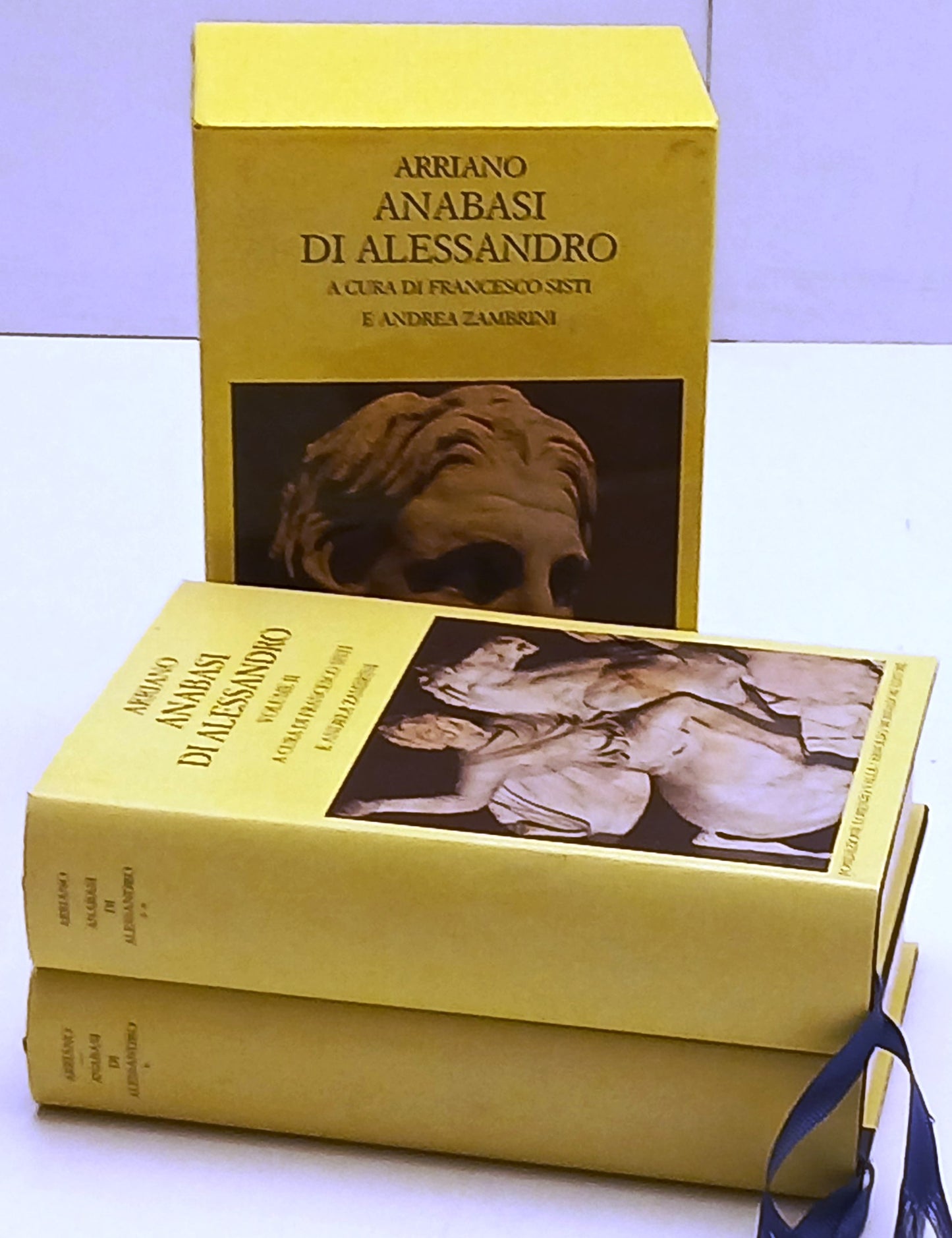 Anabasi di Alessandro 2 volumi - Arriano- Lorenzo Valla- greco cofanetto- ZFS47