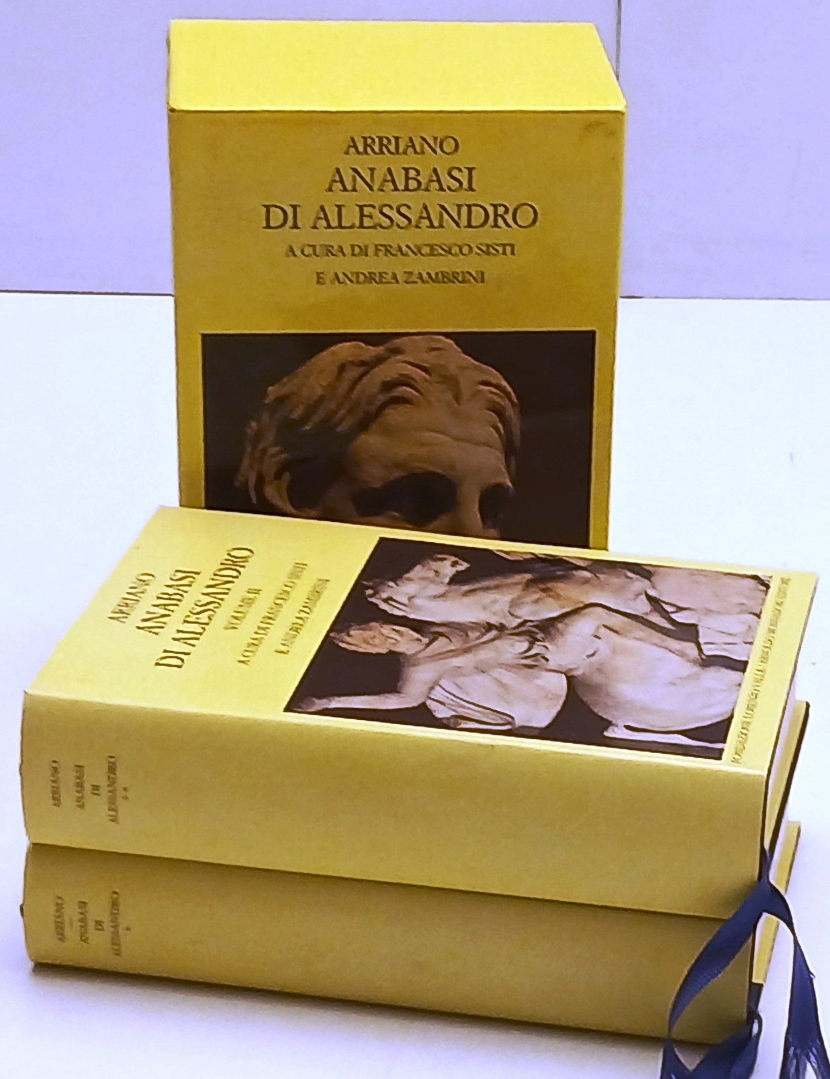 Anabasi di Alessandro 2 volumi - Arriano- Lorenzo Valla- greco cofanetto- ZFS47