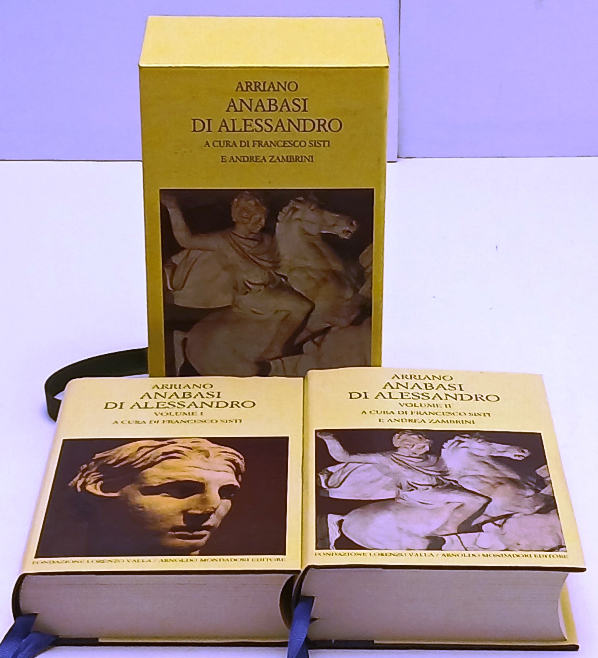 Anabasi di Alessandro 2 volumi - Arriano- Lorenzo Valla- greco cofanetto- ZFS47