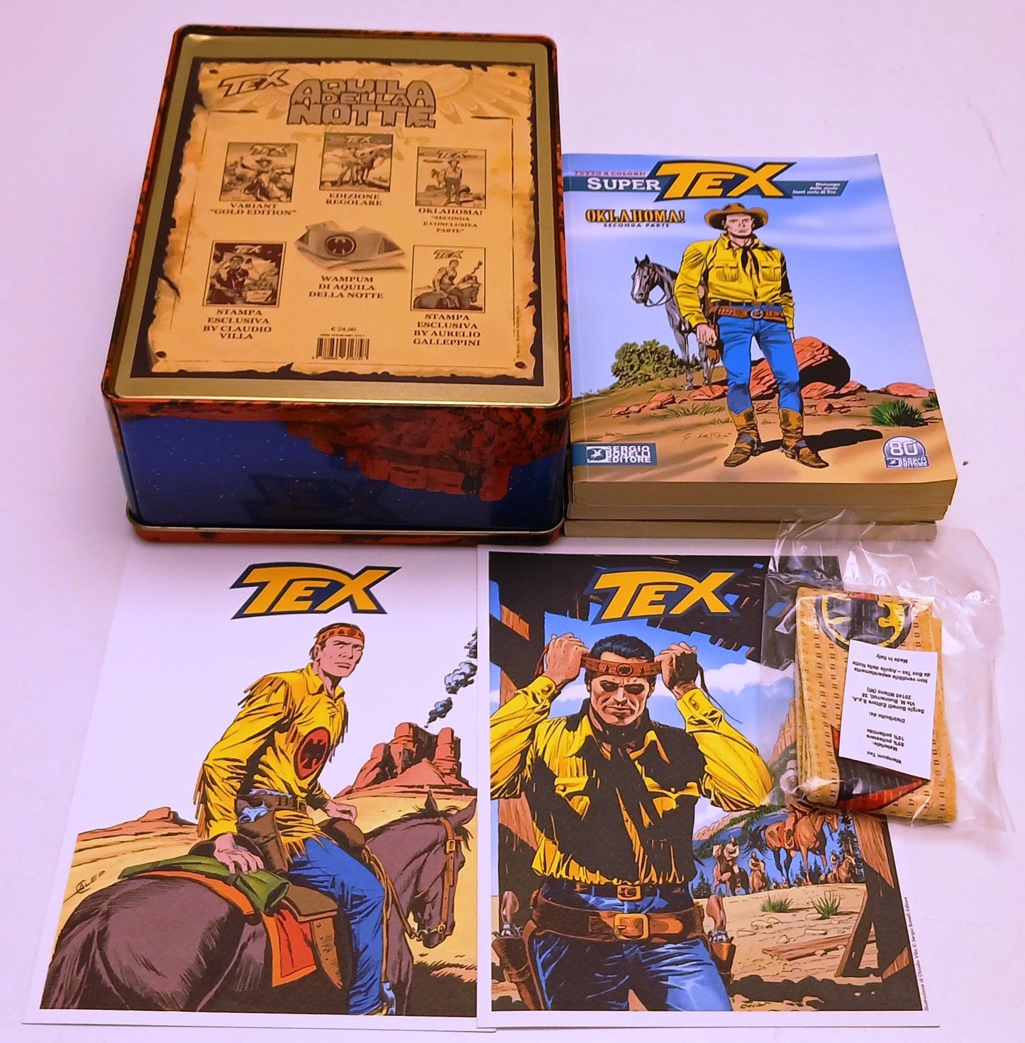 Tex Aquila della notte box metallo - SuperTex variant 3 albi stampe Wampum - A26