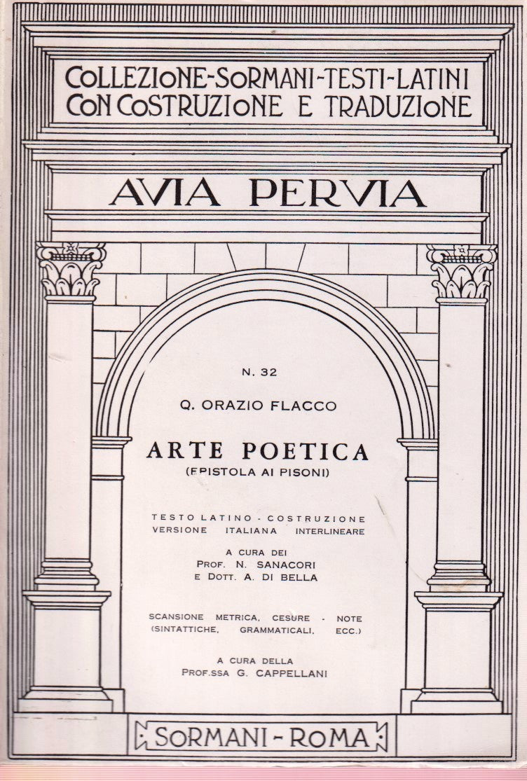 Arte Poetica Epistola ai Pisoni - G. Orazio Flacco - Sormani - ZFS12