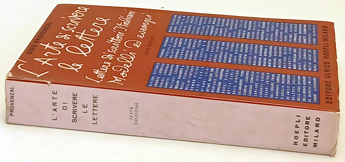 L'arte di scrivere le lettere Modelli Esempi - Dino Provenzal - Hoepli - ZFS163