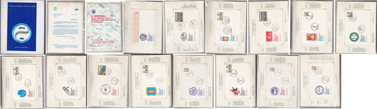 CV- XXX CAMPIONATO MONDIALE BASEBALL 1988 RACCOGLITORE 14 ANNULLI FILATELICI CPL