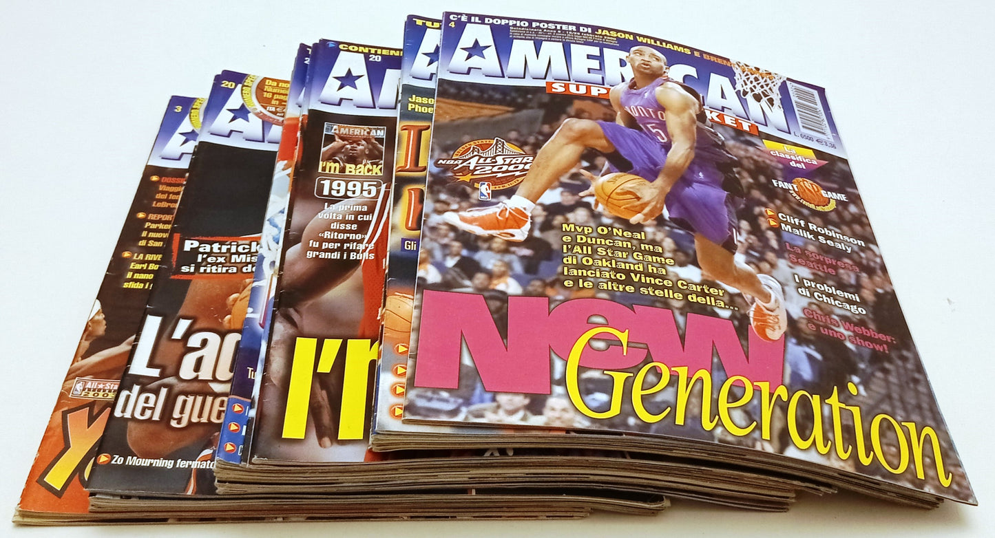 LC- LOTTO RIVISTA AMERICAN SUPERBASKET 86 USCITE + 16 POSTER+ ALBUM 1999- BLCP83