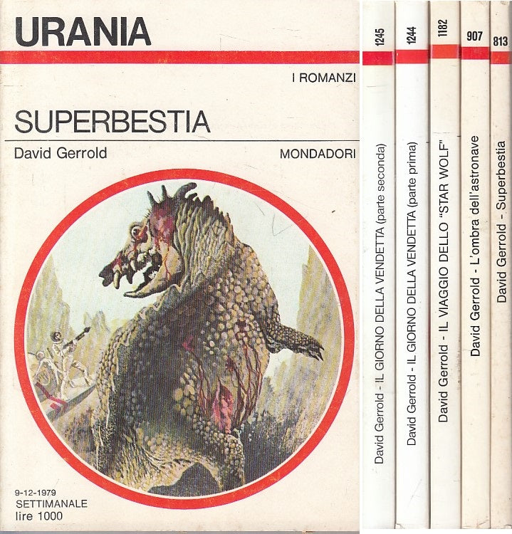 LN- URANIA 5 ROMANZI N.813 907 1182 1244 1245 - GERROLD ---- 1979 - B - BRH332