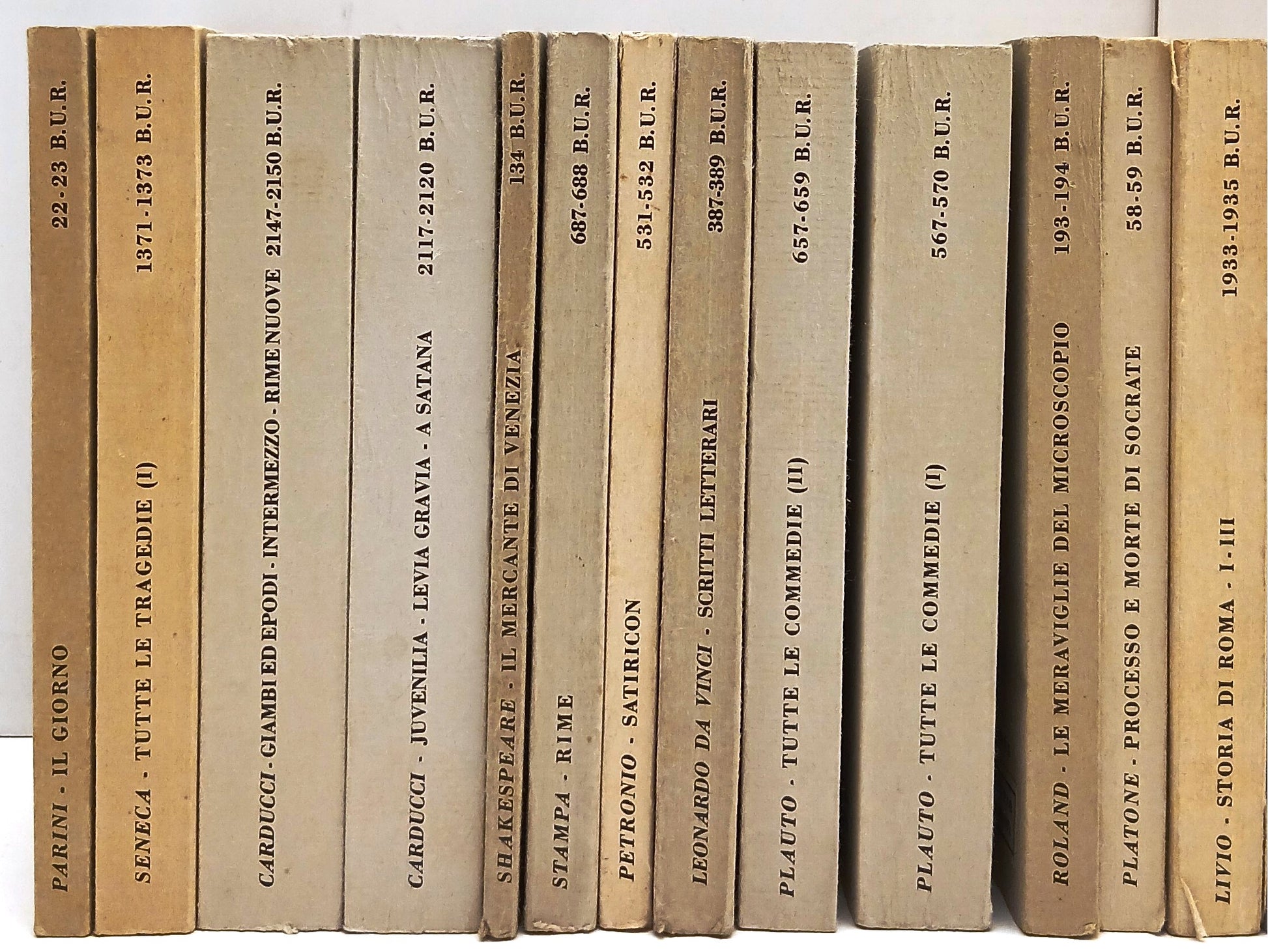 LN- LOTTO 52 VOLUMI BUR BIBLITECA UNIVERSALE RIZZOLI - PLAUTO MANZONI- BLCP95