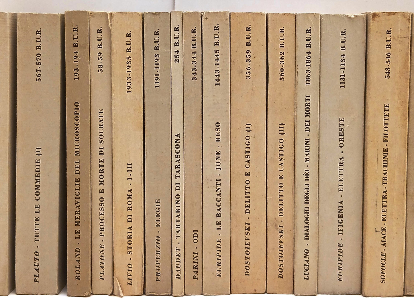 LN- LOTTO 52 VOLUMI BUR BIBLITECA UNIVERSALE RIZZOLI - PLAUTO MANZONI- BLCP95