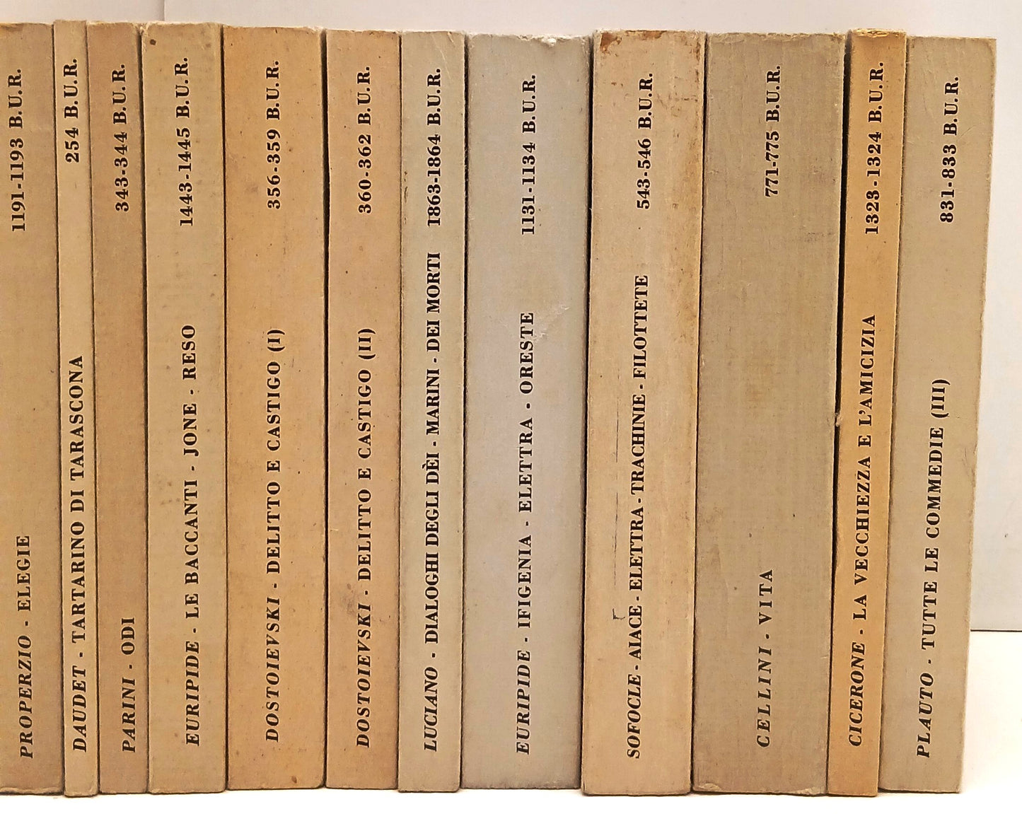 LN- LOTTO 52 VOLUMI BUR BIBLITECA UNIVERSALE RIZZOLI - PLAUTO MANZONI- BLCP95