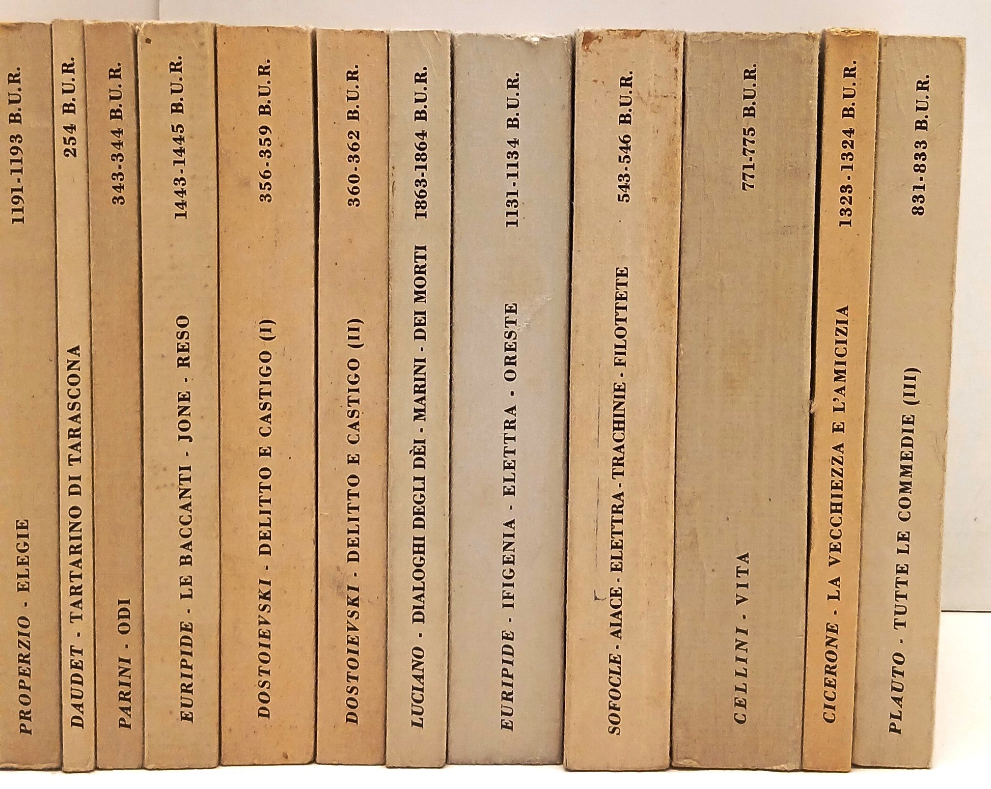 LN- LOTTO 52 VOLUMI BUR BIBLITECA UNIVERSALE RIZZOLI - PLAUTO MANZONI- BLCP95