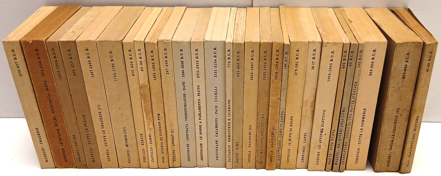 LN- LOTTO 52 VOLUMI BUR BIBLITECA UNIVERSALE RIZZOLI - PLAUTO MANZONI- BLCP95