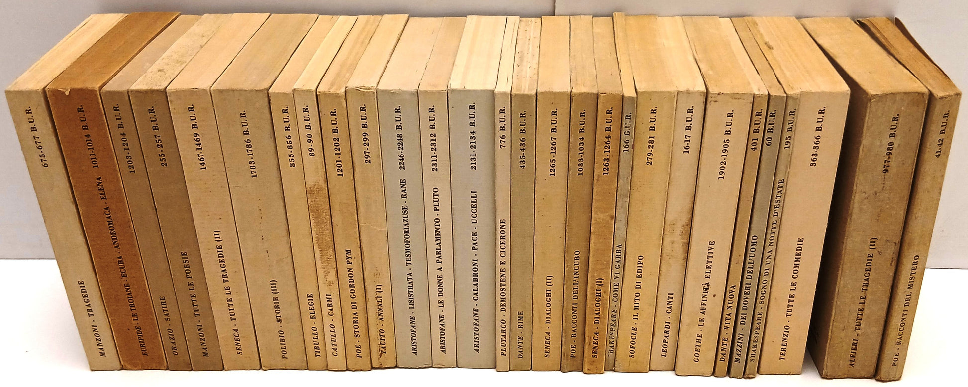 LN- LOTTO 52 VOLUMI BUR BIBLITECA UNIVERSALE RIZZOLI - PLAUTO MANZONI- BLCP95