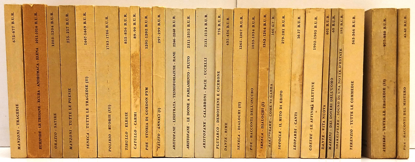 LN- LOTTO 52 VOLUMI BUR BIBLITECA UNIVERSALE RIZZOLI - PLAUTO MANZONI- BLCP95