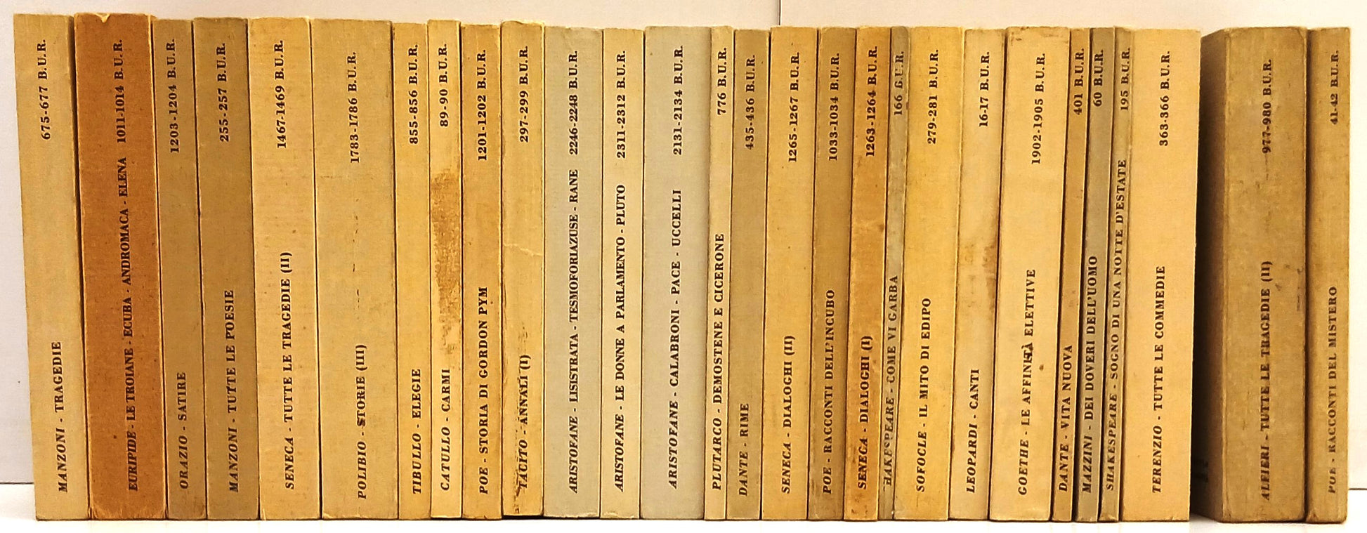 LN- LOTTO 52 VOLUMI BUR BIBLITECA UNIVERSALE RIZZOLI - PLAUTO MANZONI- BLCP95