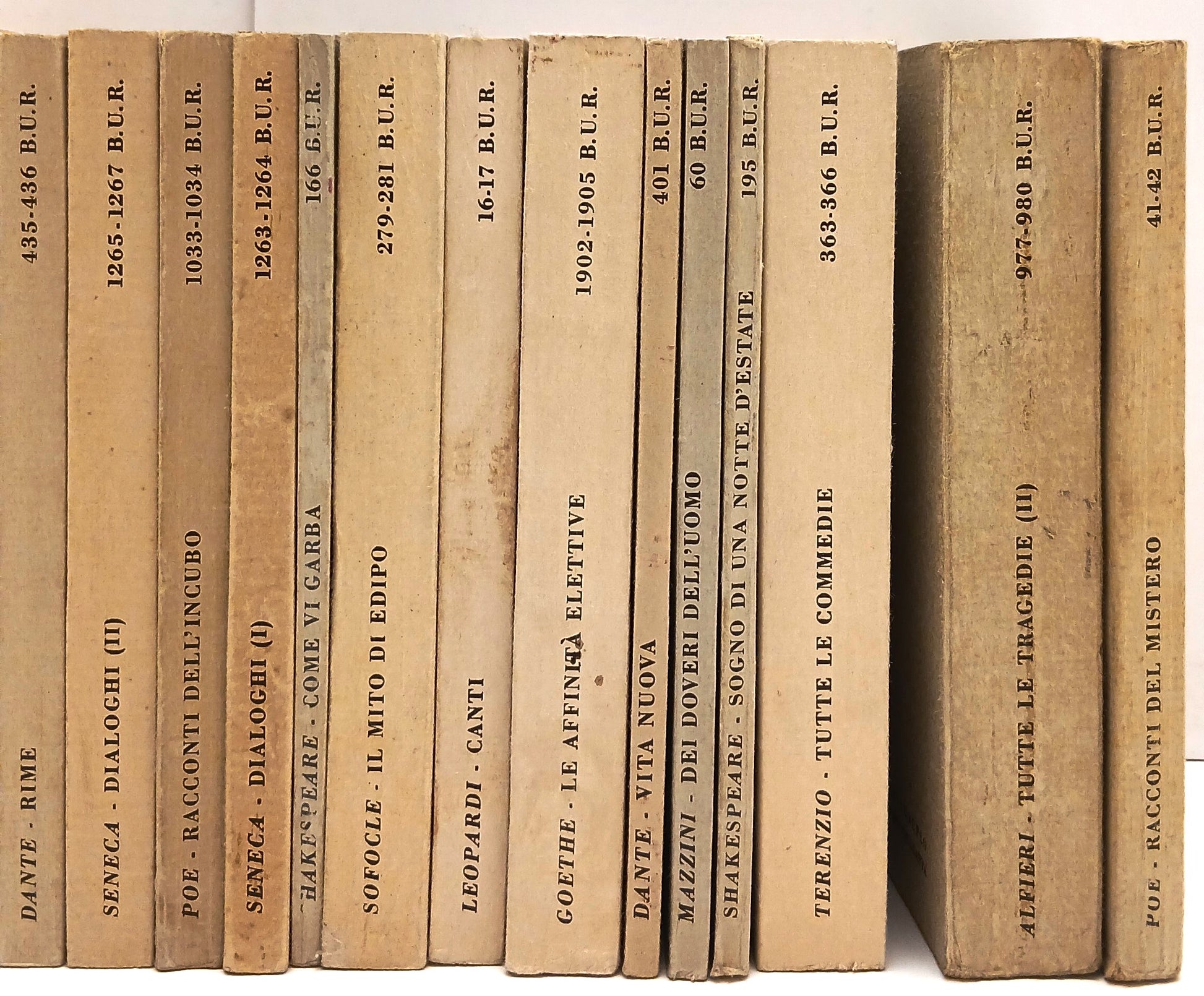 LN- LOTTO 52 VOLUMI BUR BIBLITECA UNIVERSALE RIZZOLI - PLAUTO MANZONI- BLCP95