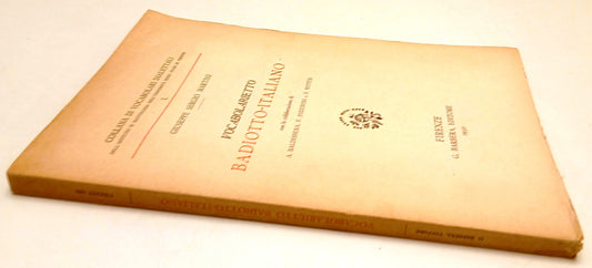 LZ- Vocabolarietto badiotto-italiano- Giuseppe Sergio Martini- Barbera- B-ZFS123