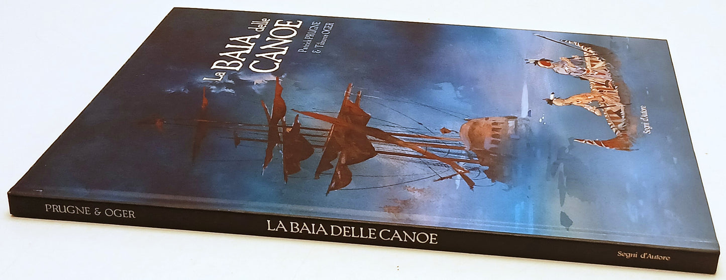 La baia delle canoe- Patrick Prugne Tiburce Oger- Segni d'Autore- litografia-G26