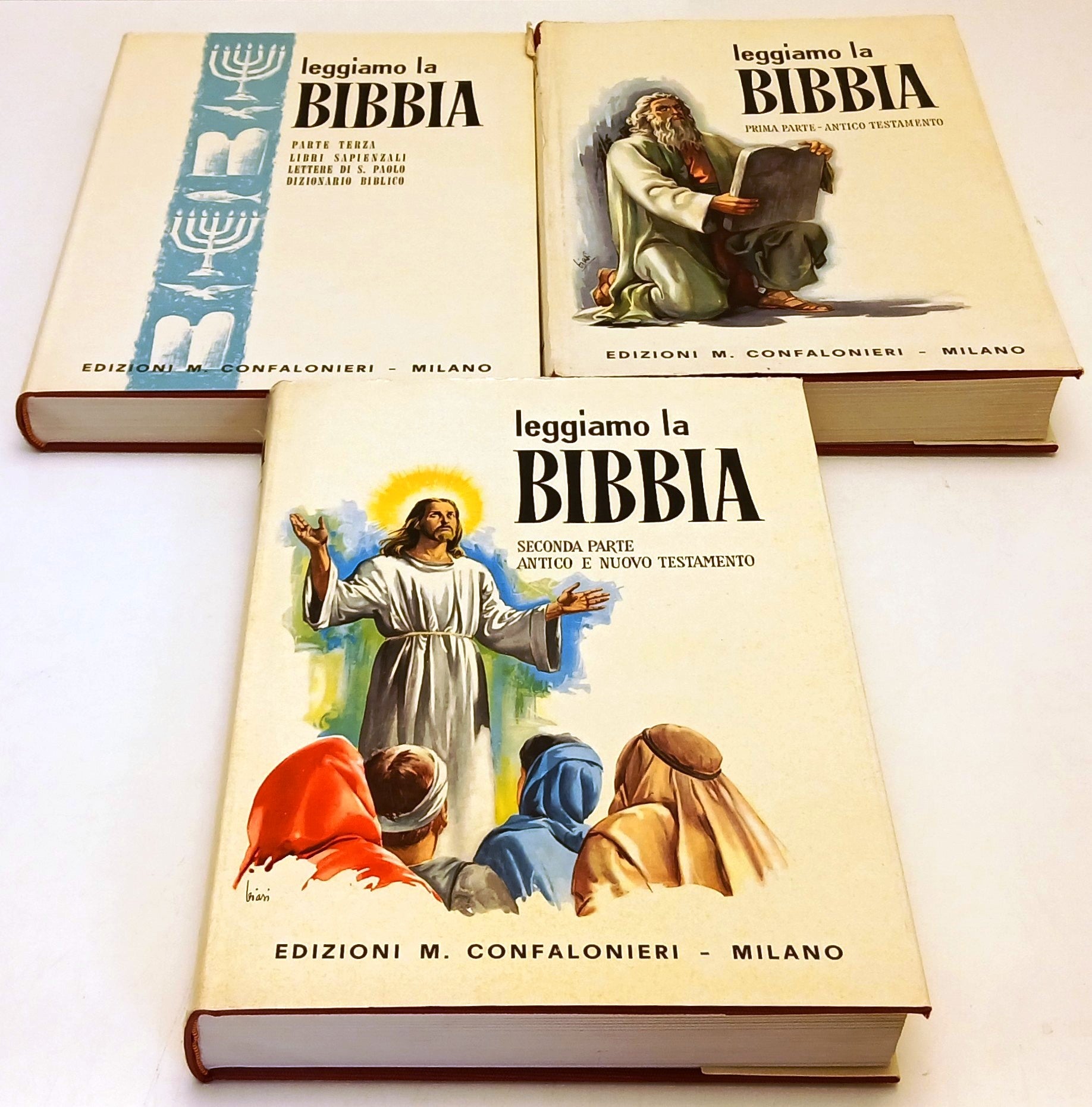 Leggiamo la Bibbia 3 volumi - Carlo Marcora - Confalonieri - 1960/1962 - ZFS319